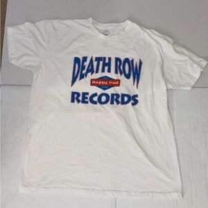 Death row happy dad graphic tee white graphic ter